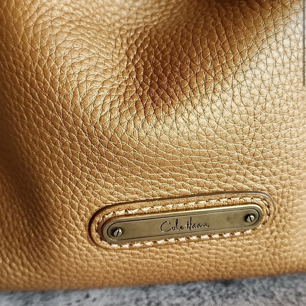 Cole Haan Tan Leather Shoulder Bag with Slouchy Silhouette - Picture 3 of 14